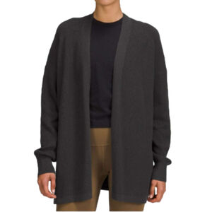 Lululemon Side Slit Sweater Wrap Graphite Grey Sz Medium